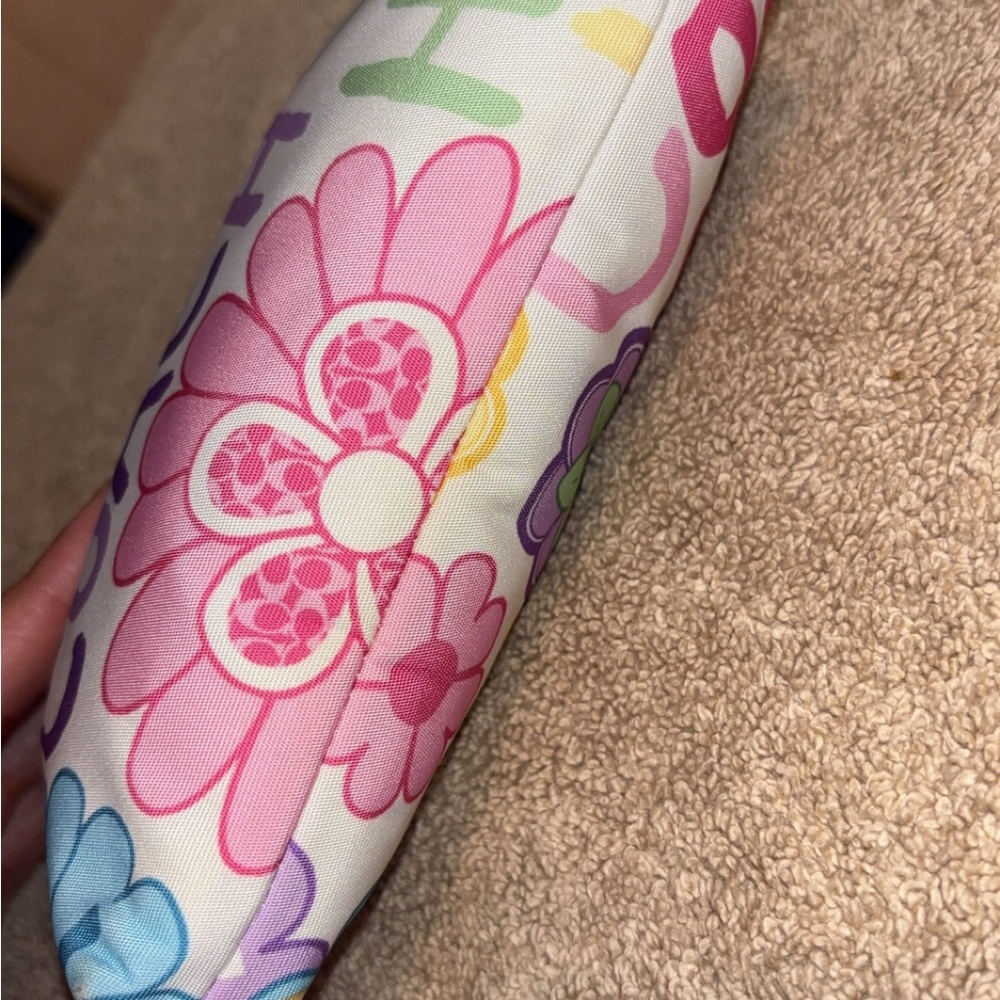 Coach Brand Floral Pink and Multicolor Pouch - Picture 4 of 9